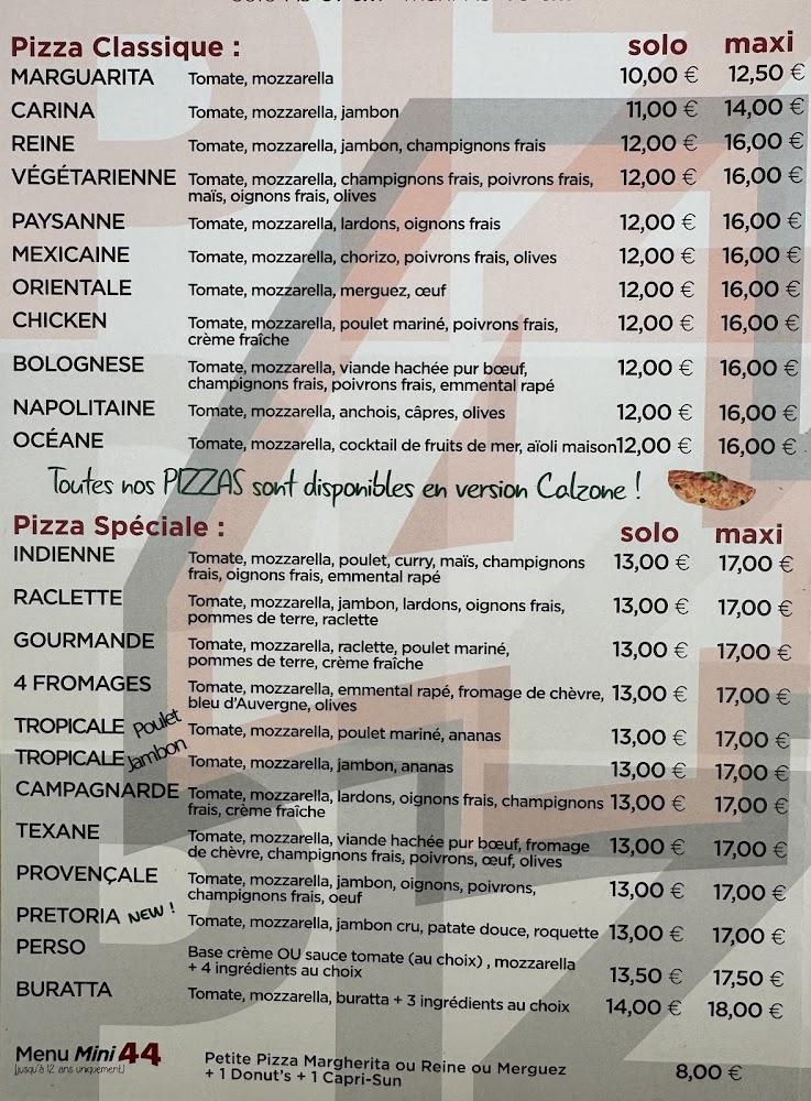 Pizzeria Le 44 - Menu Image 1